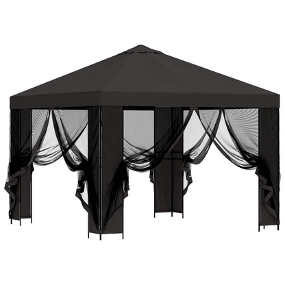 vidaXL Garden Gazebo with Sidewalls 3 x 3 m Anthracite