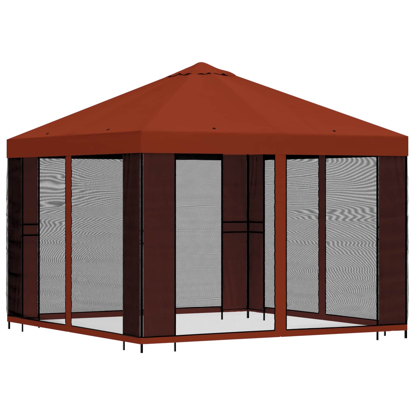 vidaXL Garden Gazebo with Sidewalls 3 x 3 m Terracotta