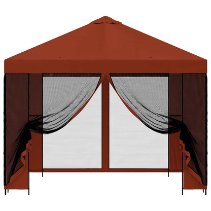 vidaXL Garden Gazebo with Sidewalls 3 x 3 m Terracotta