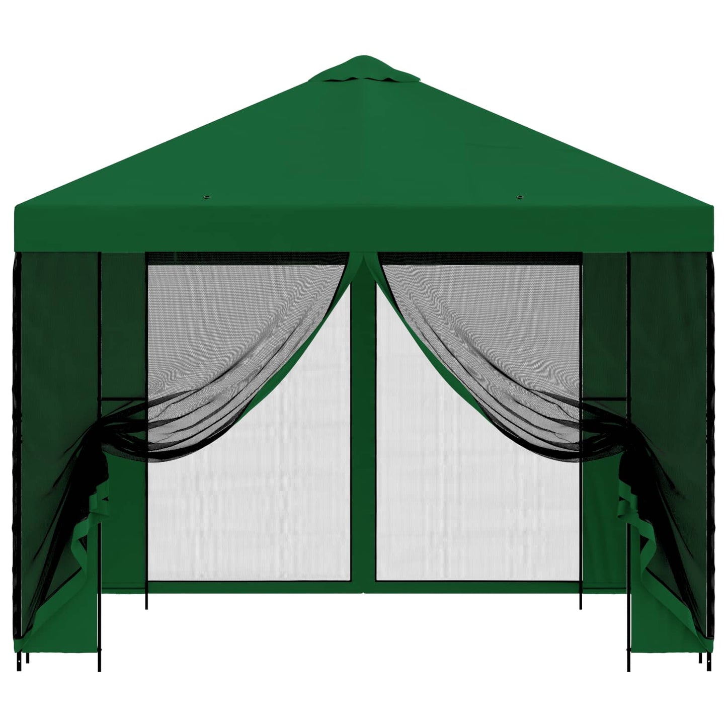 vidaXL Garden Gazebo with Sidewalls 3 x 3 m Green Polyester and Steel