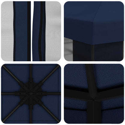 vidaXL Garden Gazebo with Sidewalls 3 x 3 m Blue Polyester and Steel