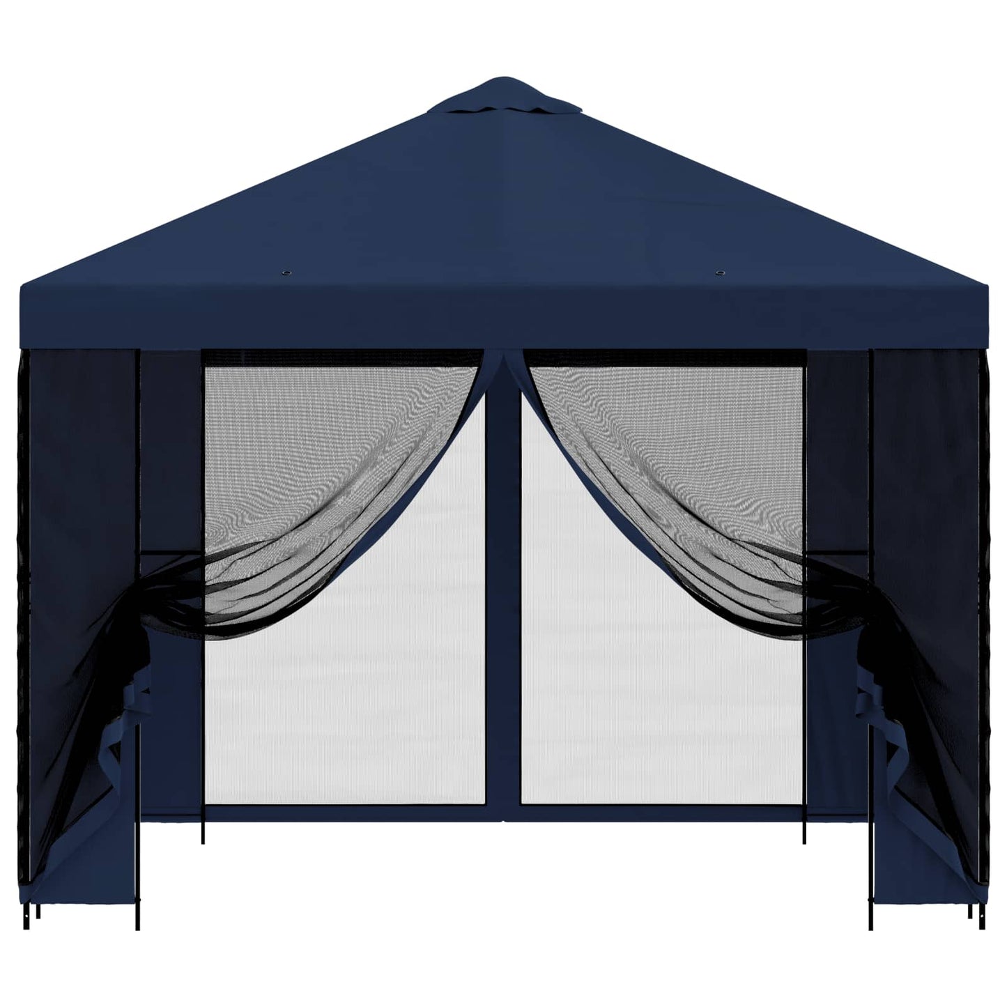 vidaXL Garden Gazebo with Sidewalls 3 x 3 m Blue Polyester and Steel