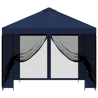 vidaXL Garden Gazebo with Sidewalls 3 x 3 m Blue Polyester and Steel