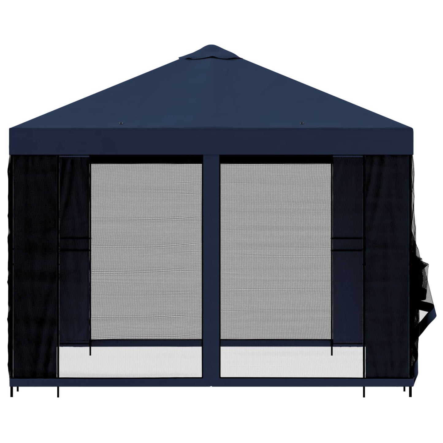 vidaXL Garden Gazebo with Sidewalls 3 x 3 m Blue Polyester and Steel