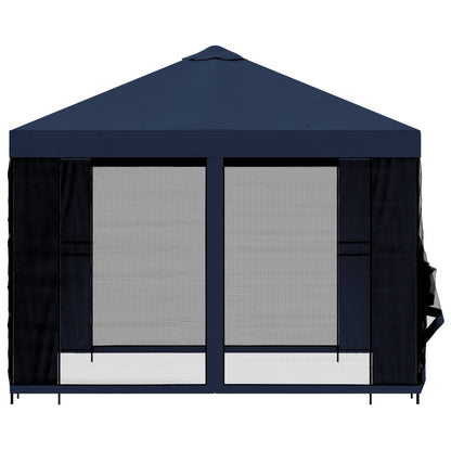 vidaXL Garden Gazebo with Sidewalls 3 x 3 m Blue Polyester and Steel