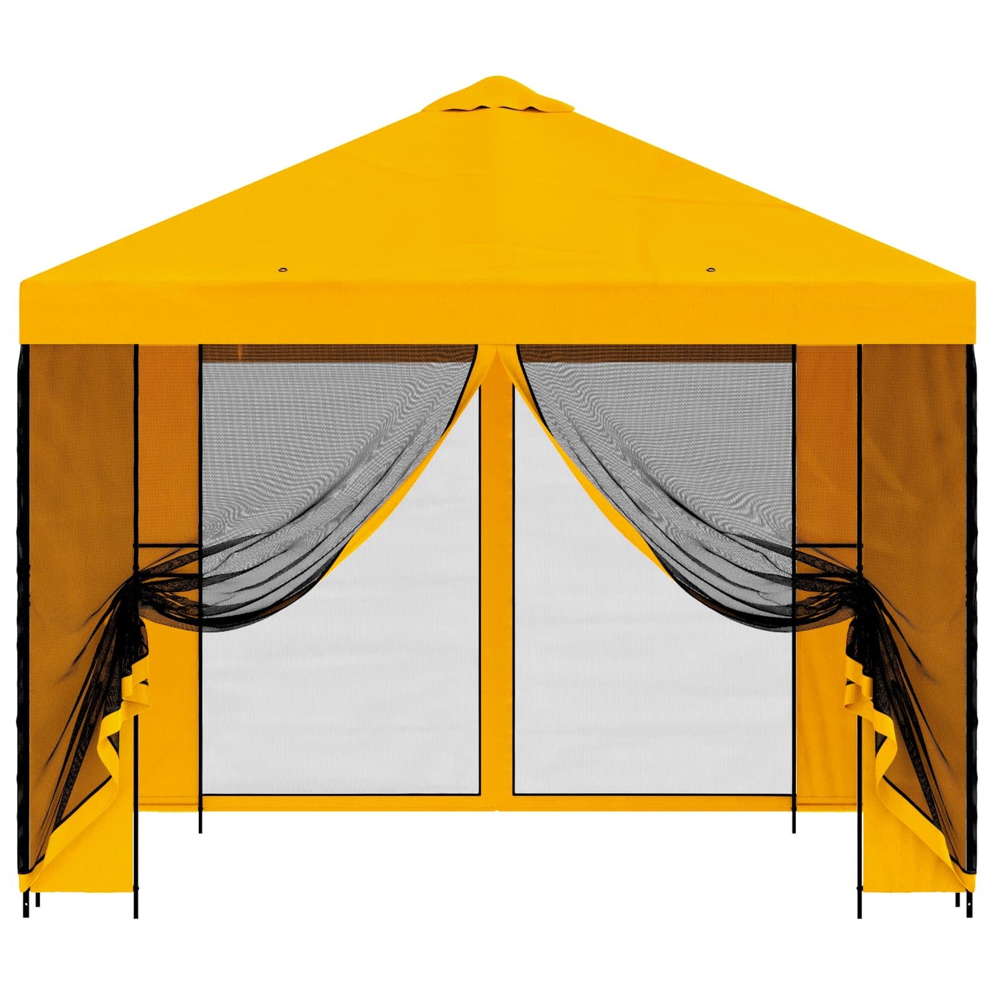 vidaXL Garden Gazebo with Sidewalls 3 x 3 m Yellow Polyester and Steel