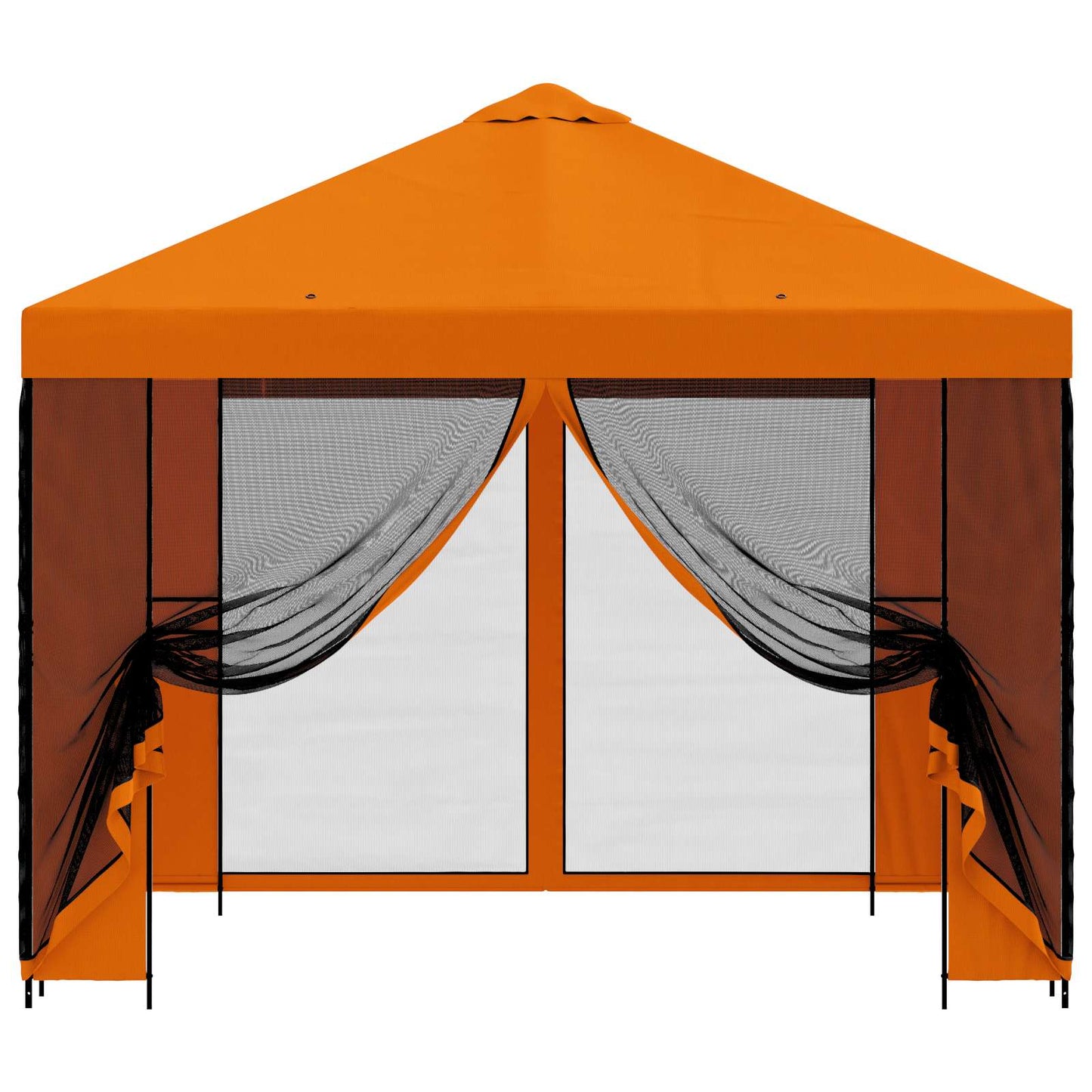 vidaXL Garden Gazebo with Sidewalls 3 x 3 m Orange Polyester and Steel