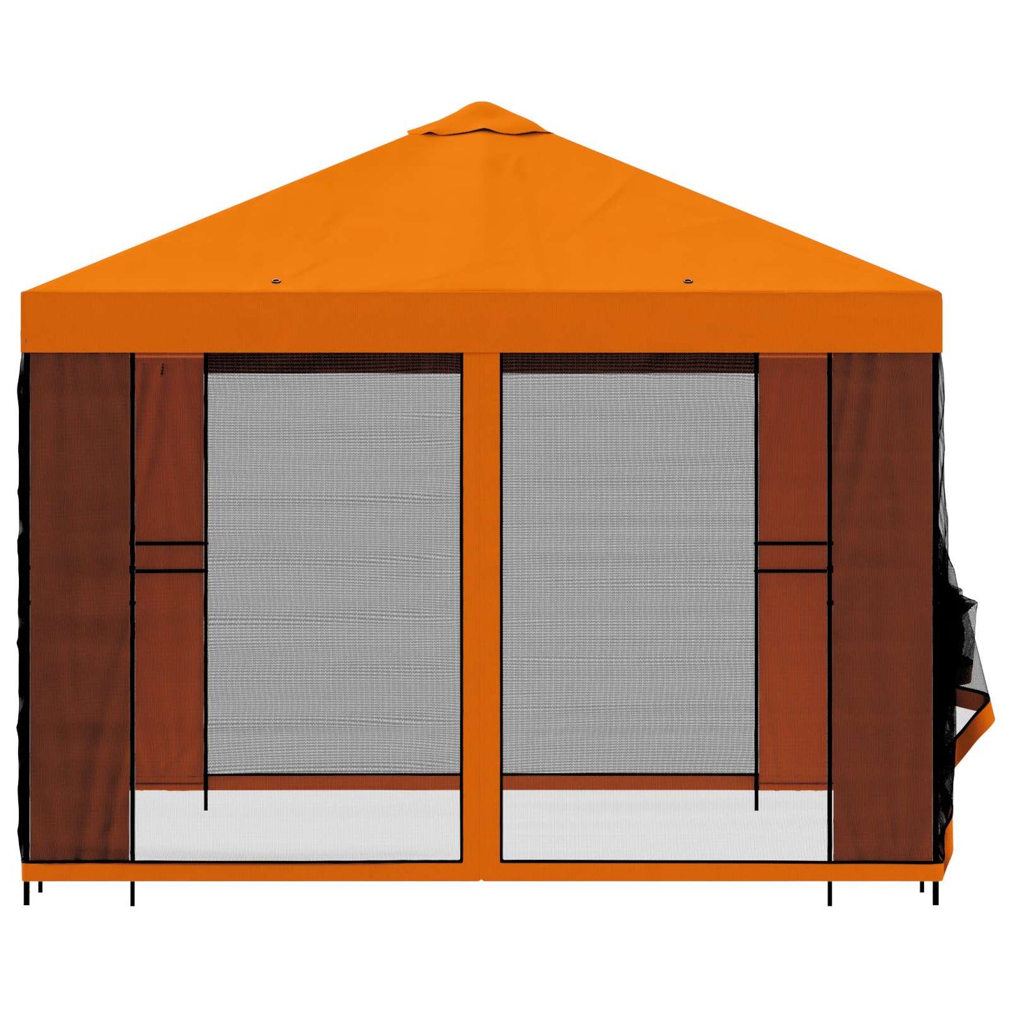 vidaXL Garden Gazebo with Sidewalls 3 x 3 m Orange Polyester and Steel