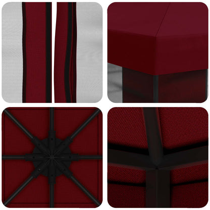 vidaXL Garden Gazebo with Sidewalls 3 x 3 m Burgundy