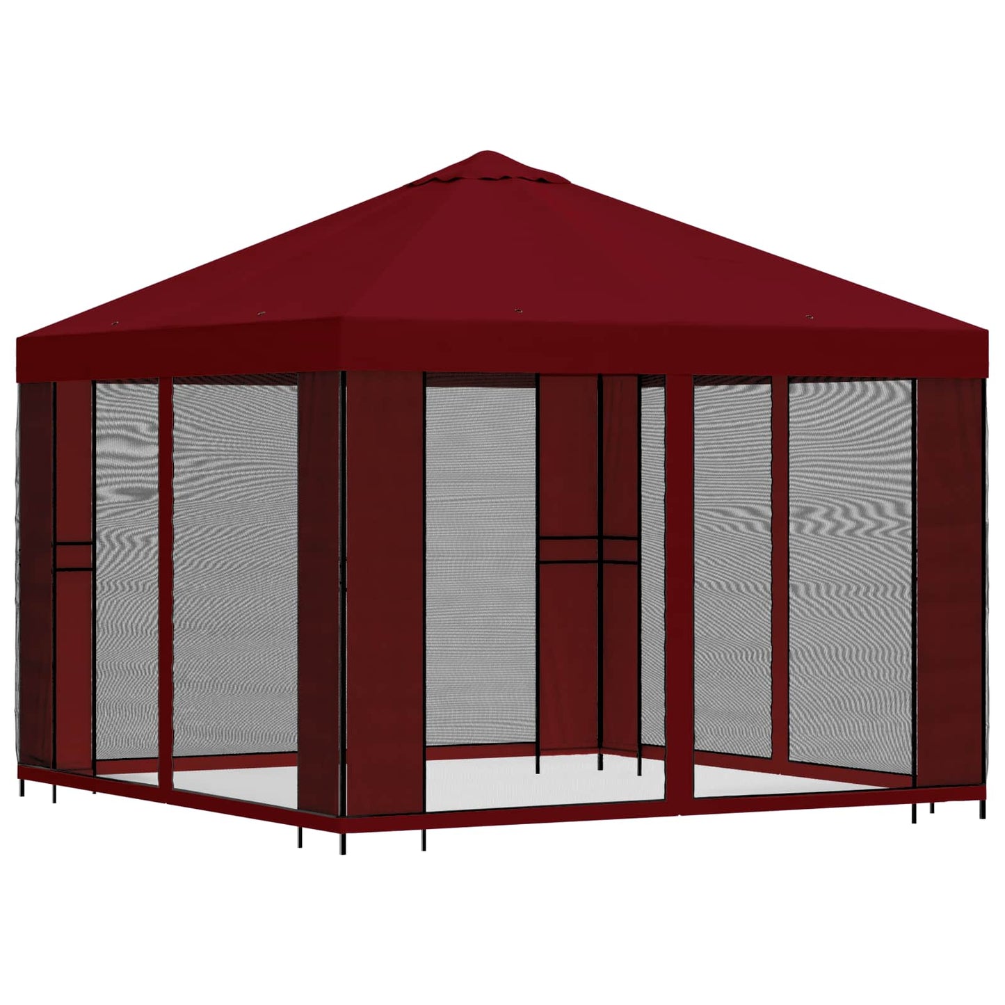 vidaXL Garden Gazebo with Sidewalls 3 x 3 m Burgundy