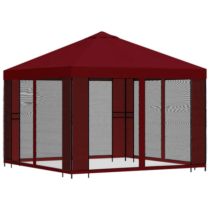 vidaXL Garden Gazebo with Sidewalls 3 x 3 m Burgundy