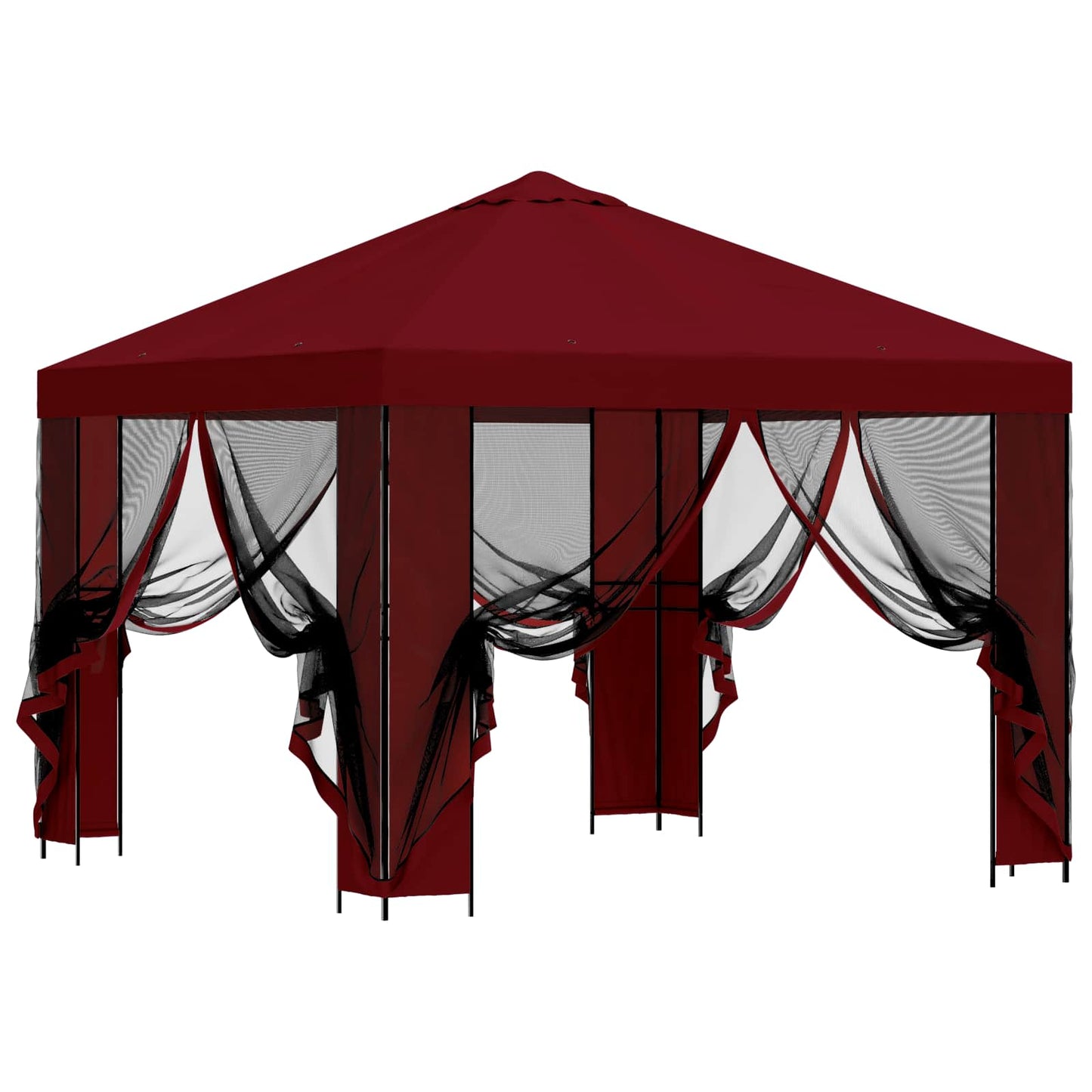 vidaXL Garden Gazebo with Sidewalls 3 x 3 m Burgundy