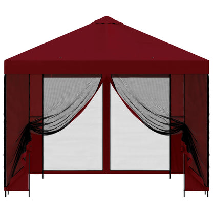 vidaXL Garden Gazebo with Sidewalls 3 x 3 m Burgundy