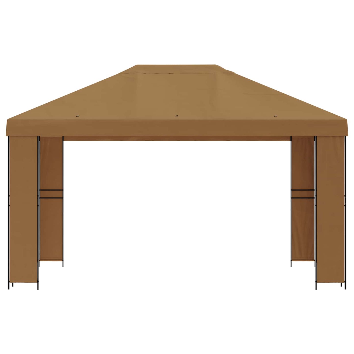 vidaXL Gazebo 4 x 3 m Beige Polyester and Steel 190 gsm