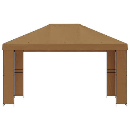 vidaXL Gazebo 4 x 3 m Beige Polyester and Steel 190 gsm