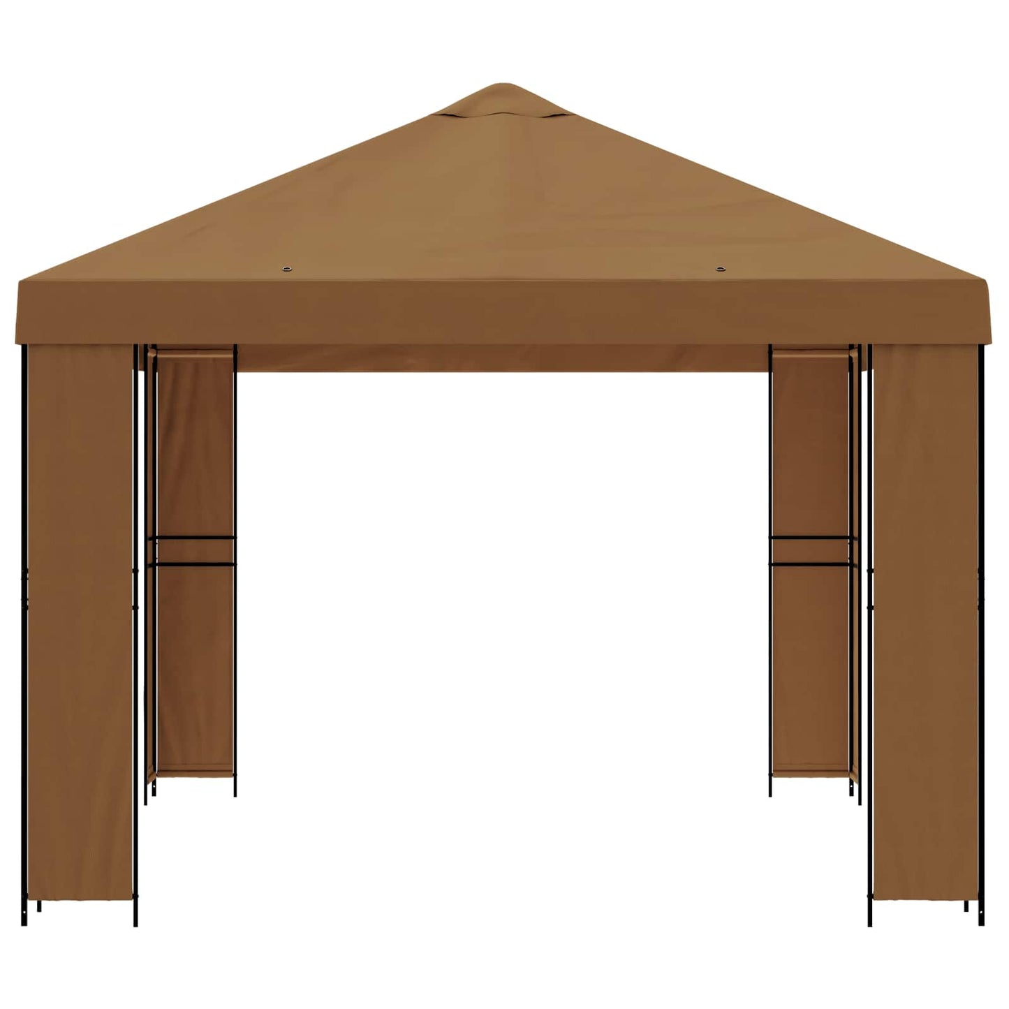 vidaXL Gazebo 4 x 3 m Beige Polyester and Steel 190 gsm