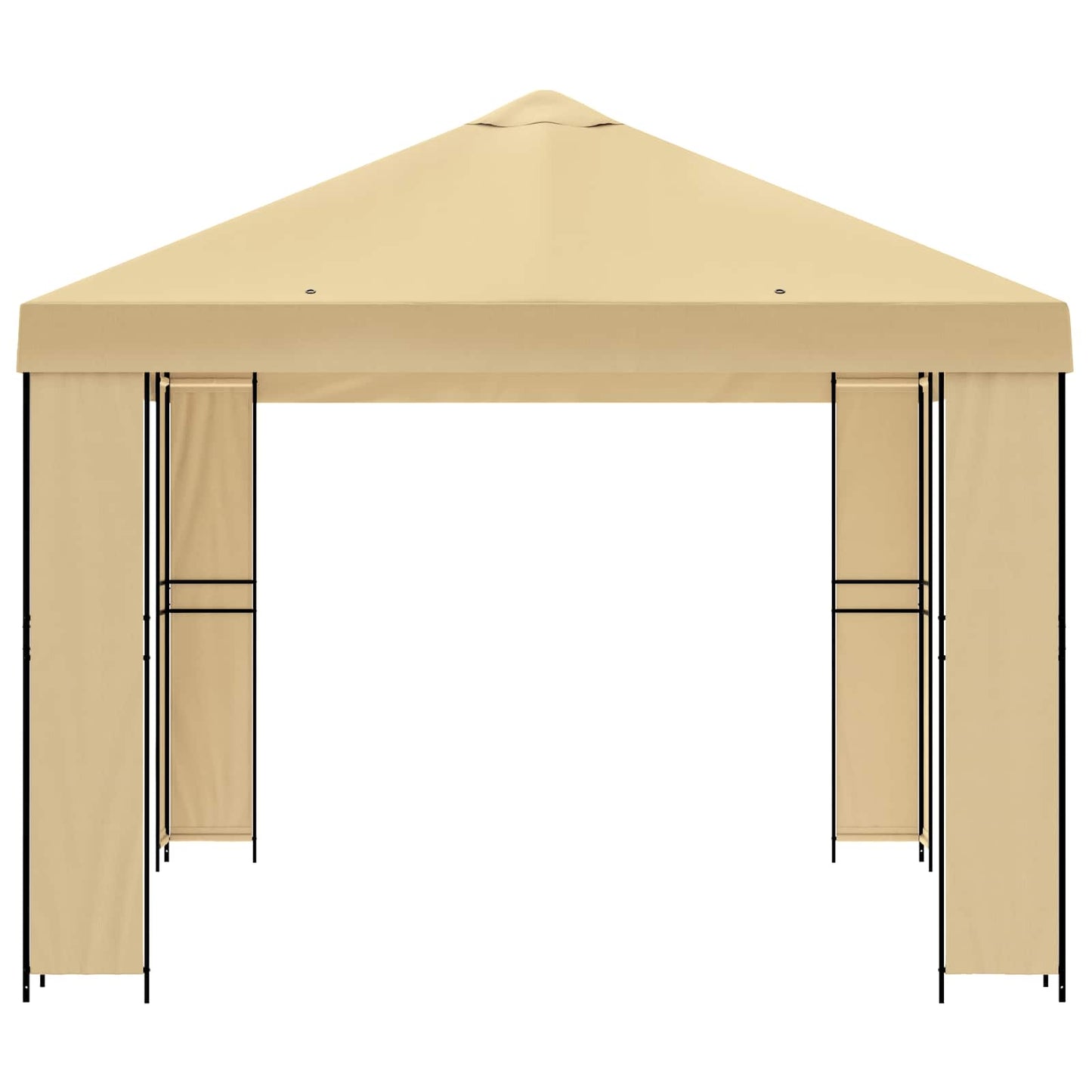 vidaXL Gazebo 4 x 3 m Cream Polyester and Steel 190 gsm
