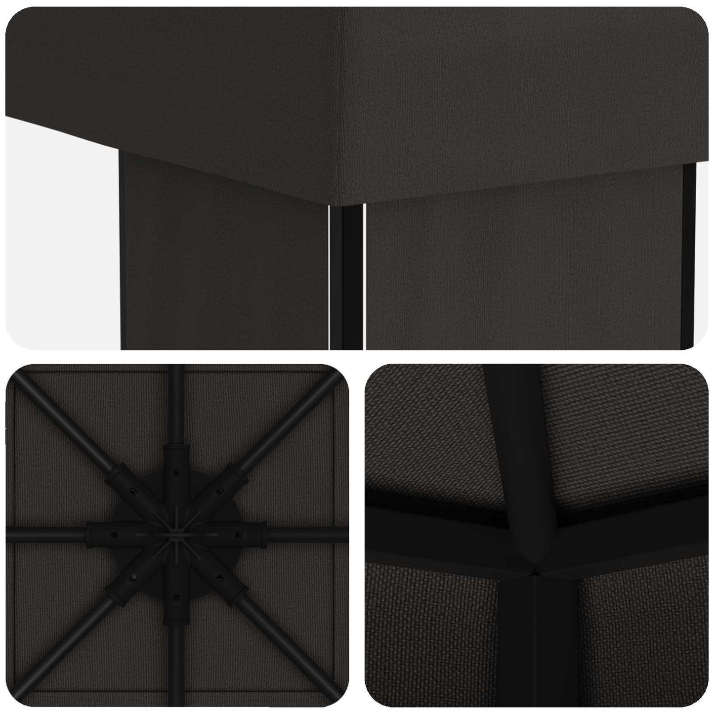 vidaXL Gazebo 4 x 3 m Anthracite Polyester and Steel 190 gsm