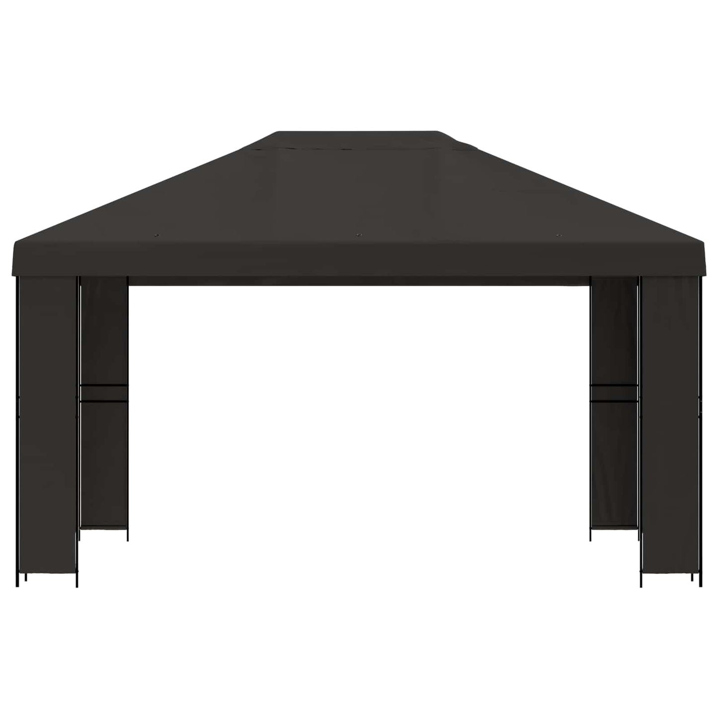 vidaXL Gazebo 4 x 3 m Anthracite Polyester and Steel 190 gsm