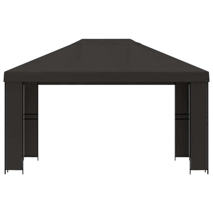 vidaXL Gazebo 4 x 3 m Anthracite Polyester and Steel 190 gsm