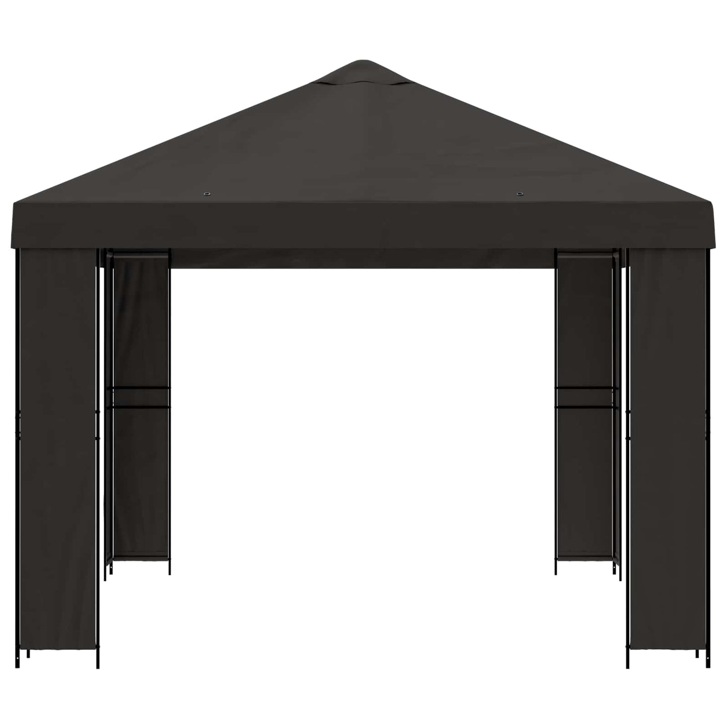 vidaXL Gazebo 4 x 3 m Anthracite Polyester and Steel 190 gsm