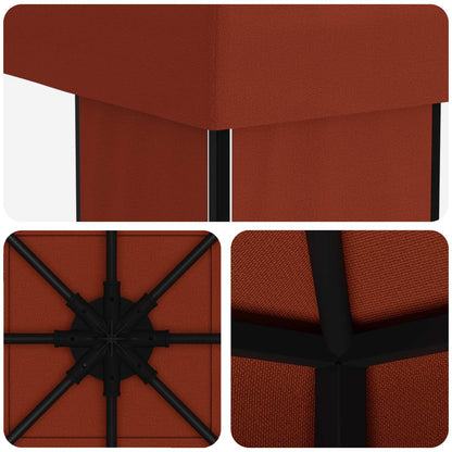 vidaXL Gazebo 4 x 3 m Terracotta Polyester and Steel 190 gsm