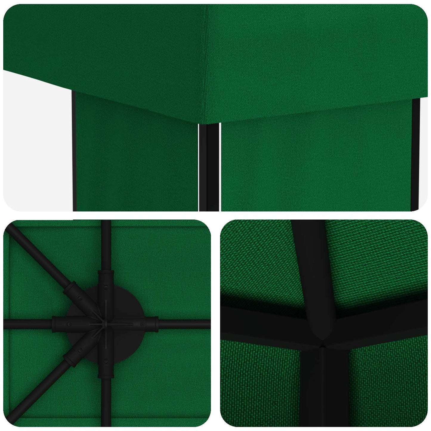 vidaXL Gazebo 4 x 3 m Green Polyester and Steel 190 gsm