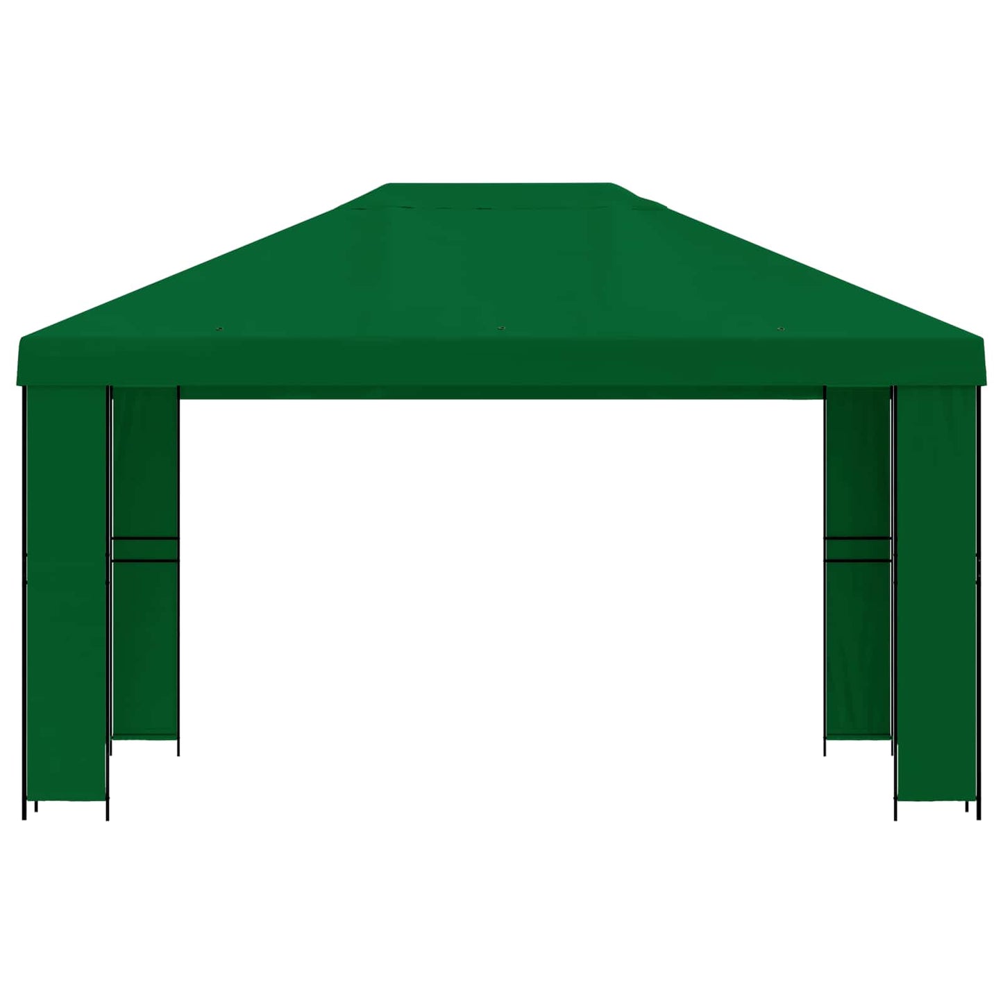 vidaXL Gazebo 4 x 3 m Green Polyester and Steel 190 gsm