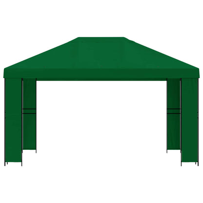 vidaXL Gazebo 4 x 3 m Green Polyester and Steel 190 gsm
