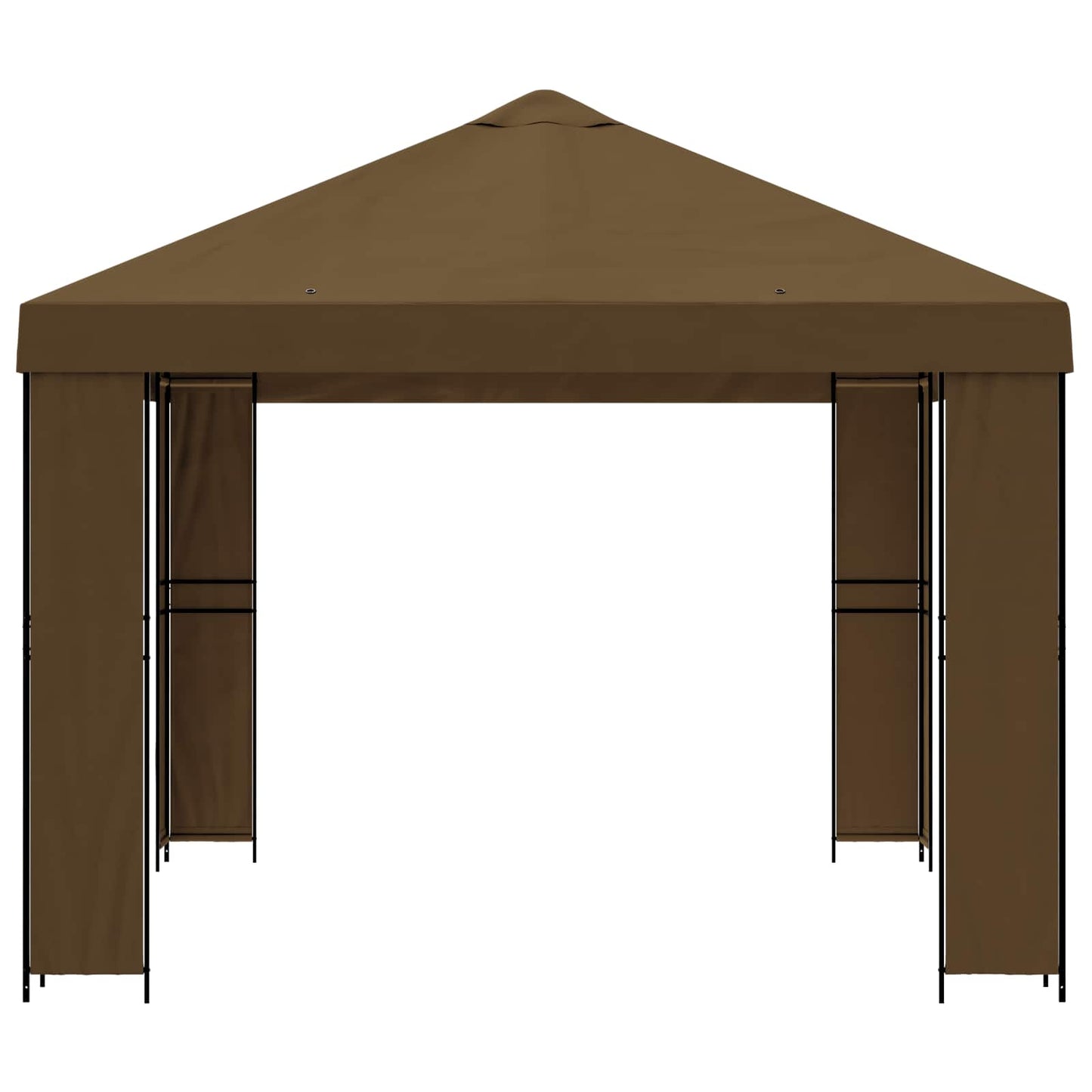 vidaXL Gazebo 4 x 3 m Taupe Polyester and Steel 190 gsm