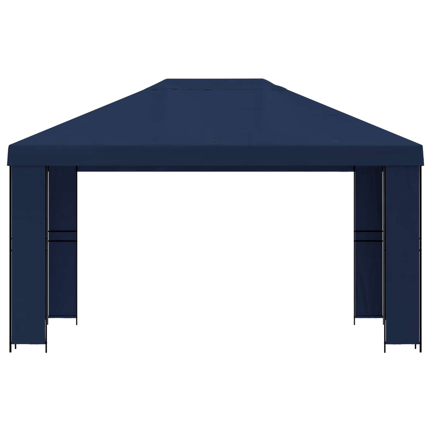 vidaXL Gazebo 4 x 3 m Blue Polyester and Steel 190 gsm