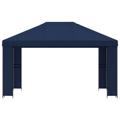 vidaXL Gazebo 4 x 3 m Blue Polyester and Steel 190 gsm