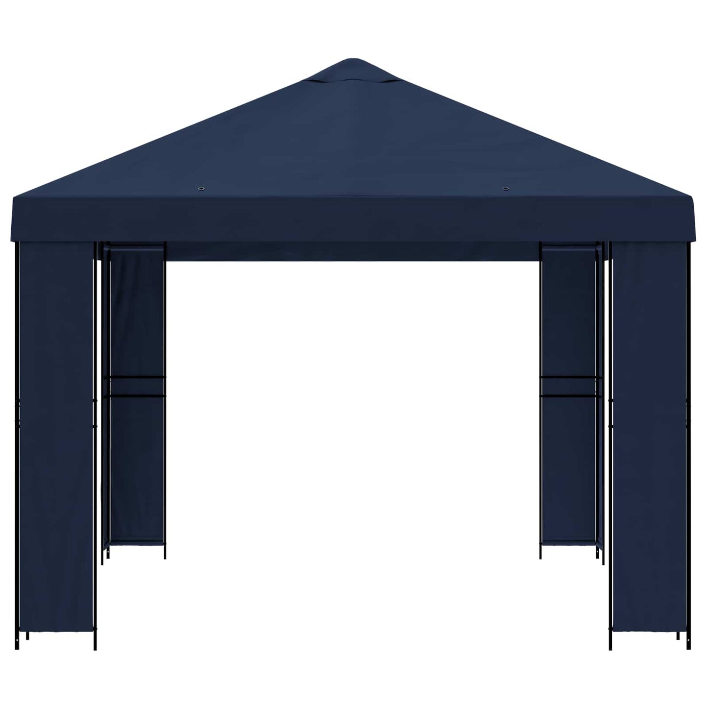 vidaXL Gazebo 4 x 3 m Blue Polyester and Steel 190 gsm