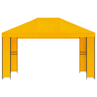 vidaXL Gazebo 4 x 3 m Yellow Polyester and Steel 190 gsm
