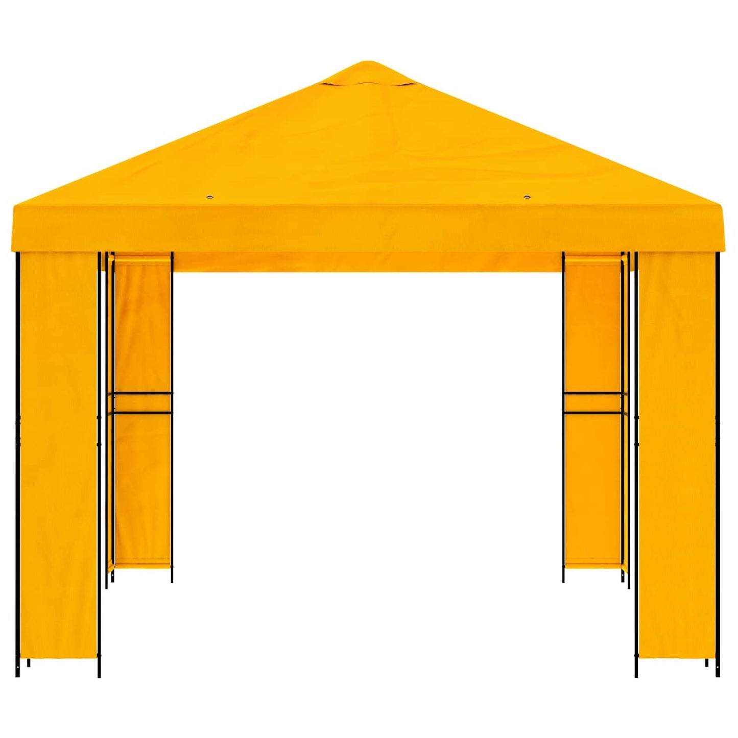 vidaXL Gazebo 4 x 3 m Yellow Polyester and Steel 190 gsm