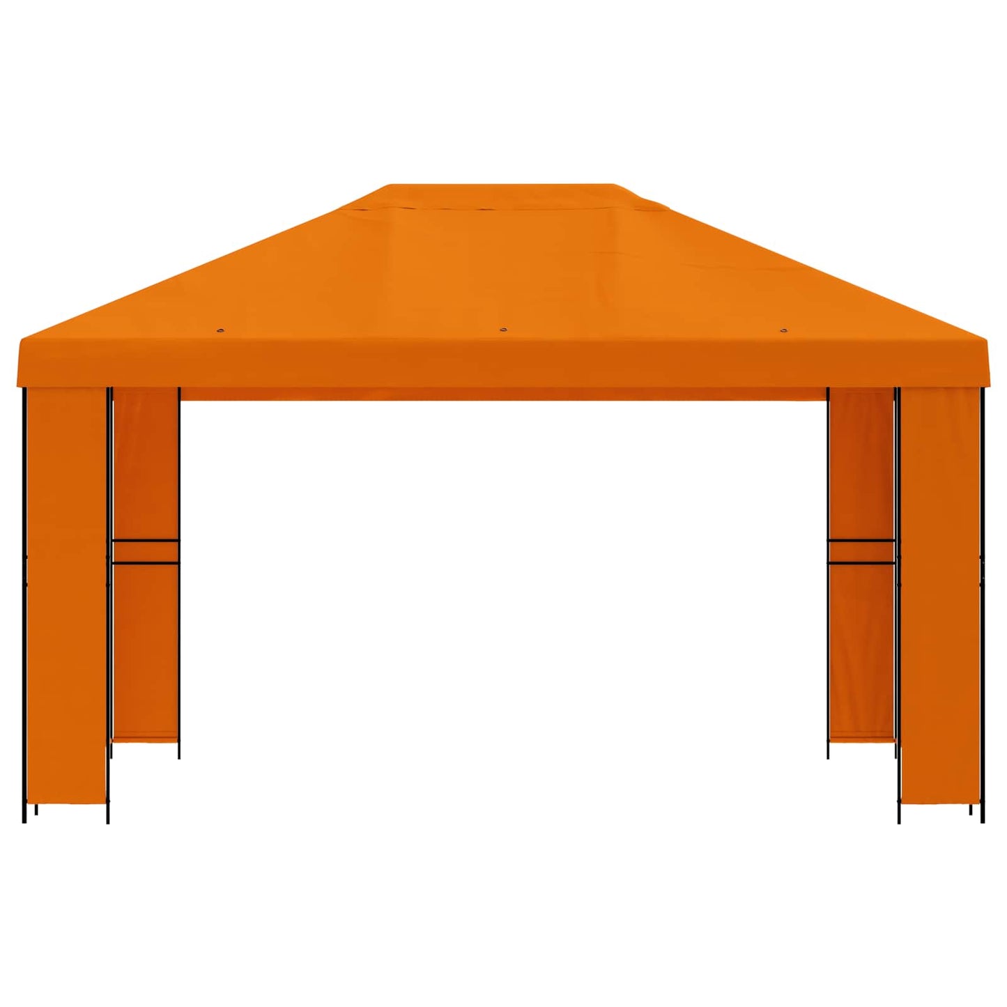 vidaXL Gazebo 4 x 3 m Orange Polyester and Steel 190 gsm