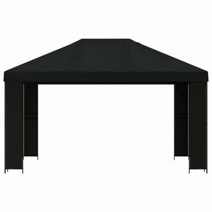 vidaXL Gazebo 4 x 3 m Black Polyester and Steel 190 gsm