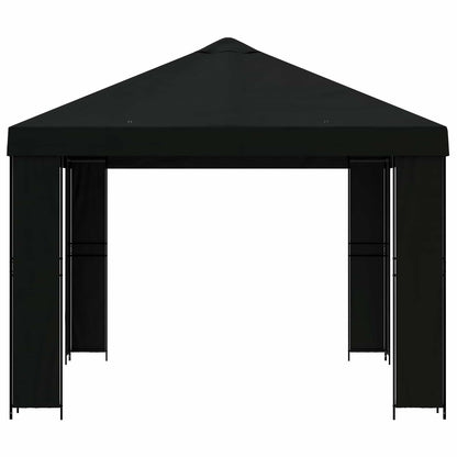 vidaXL Gazebo 4 x 3 m Black Polyester and Steel 190 gsm