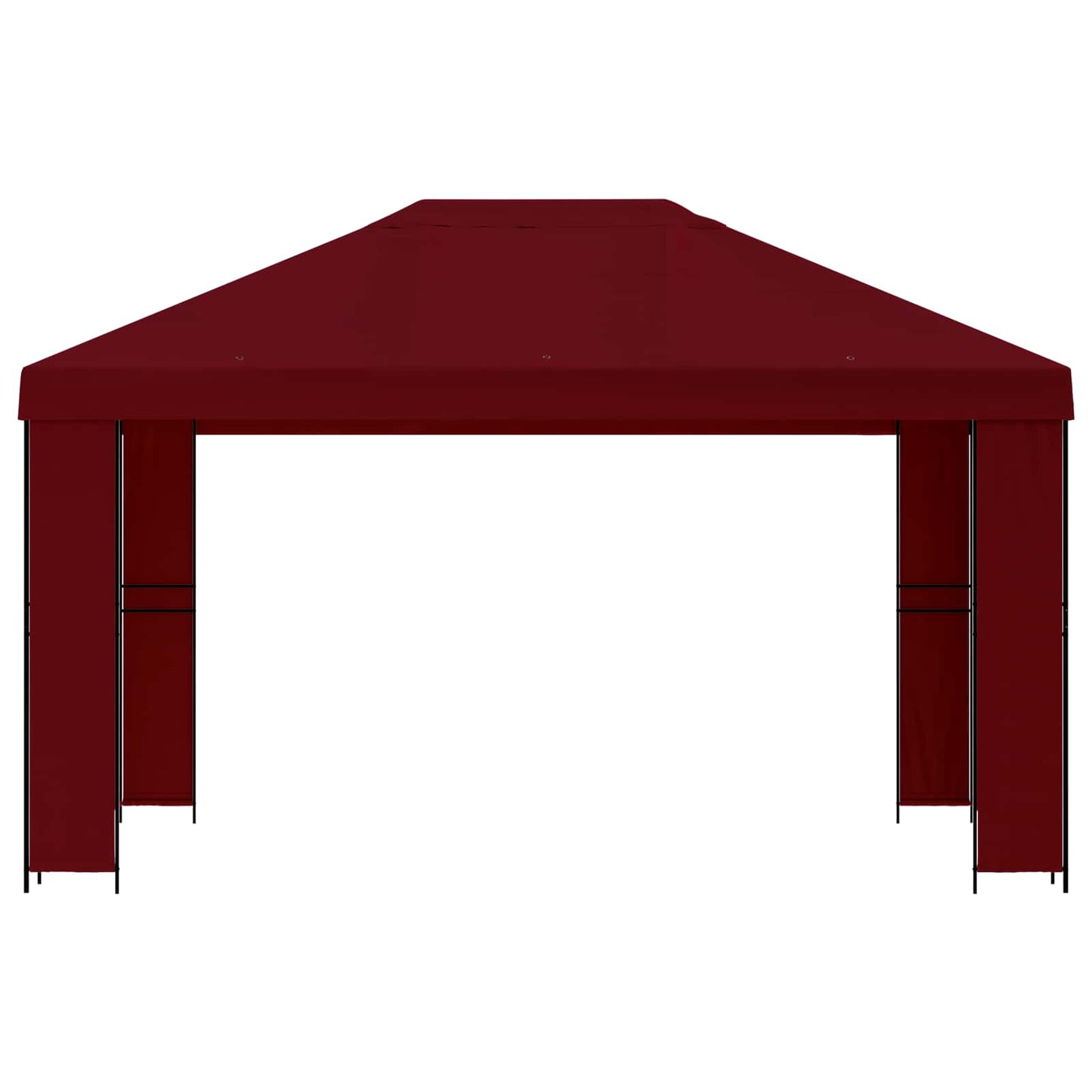vidaXL Gazebo 4 x 3 m Burgundy Polyester and Steel 190 gsm