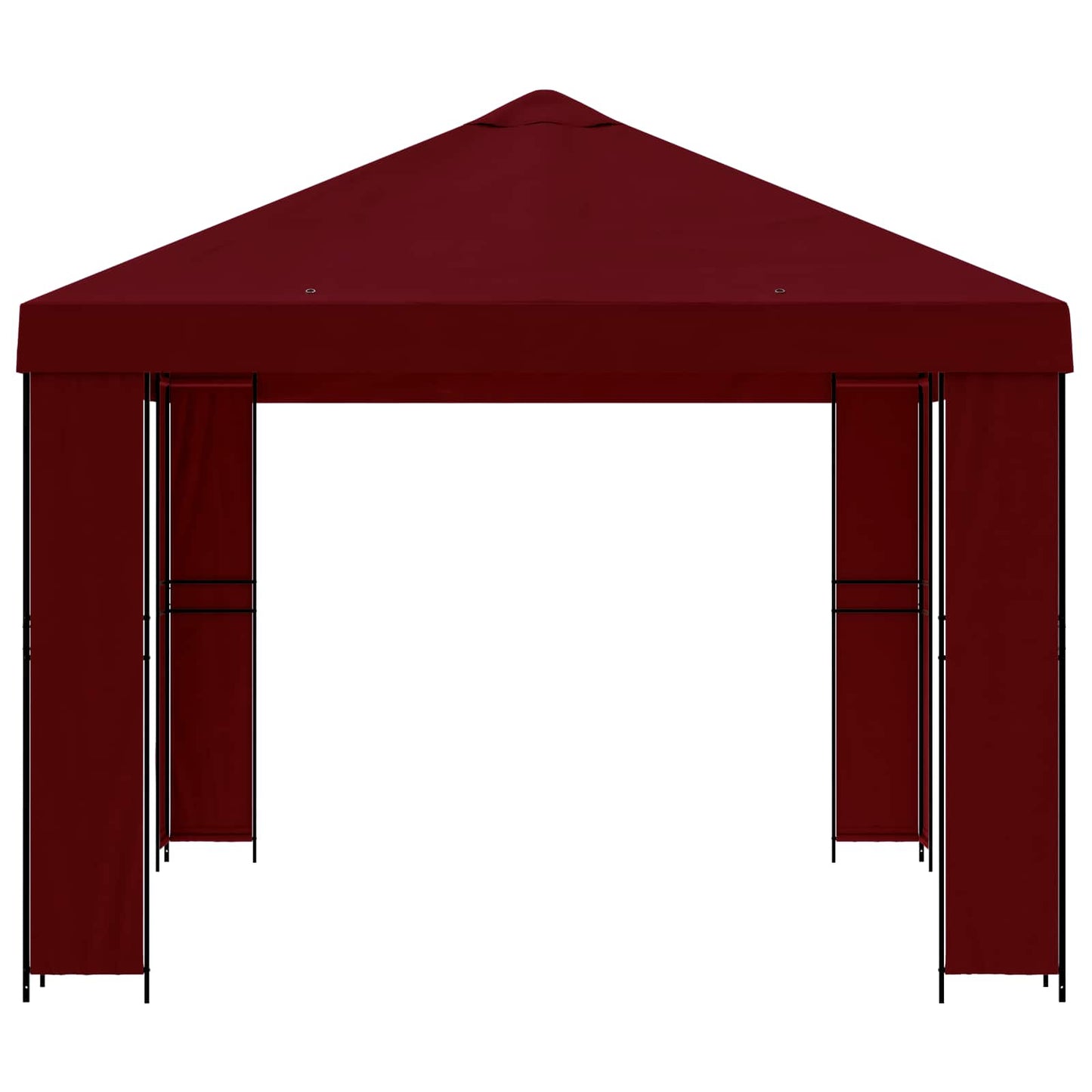 vidaXL Gazebo 4 x 3 m Burgundy Polyester and Steel 190 gsm