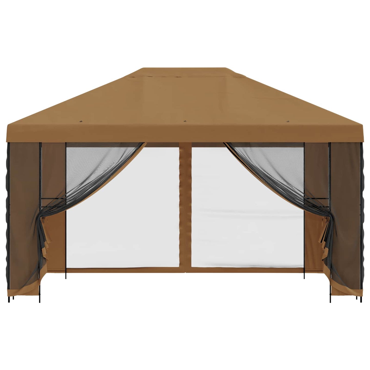 vidaXL Garden Gazebo with Sidewalls 4 x 3 m Beige Polyester and Steel