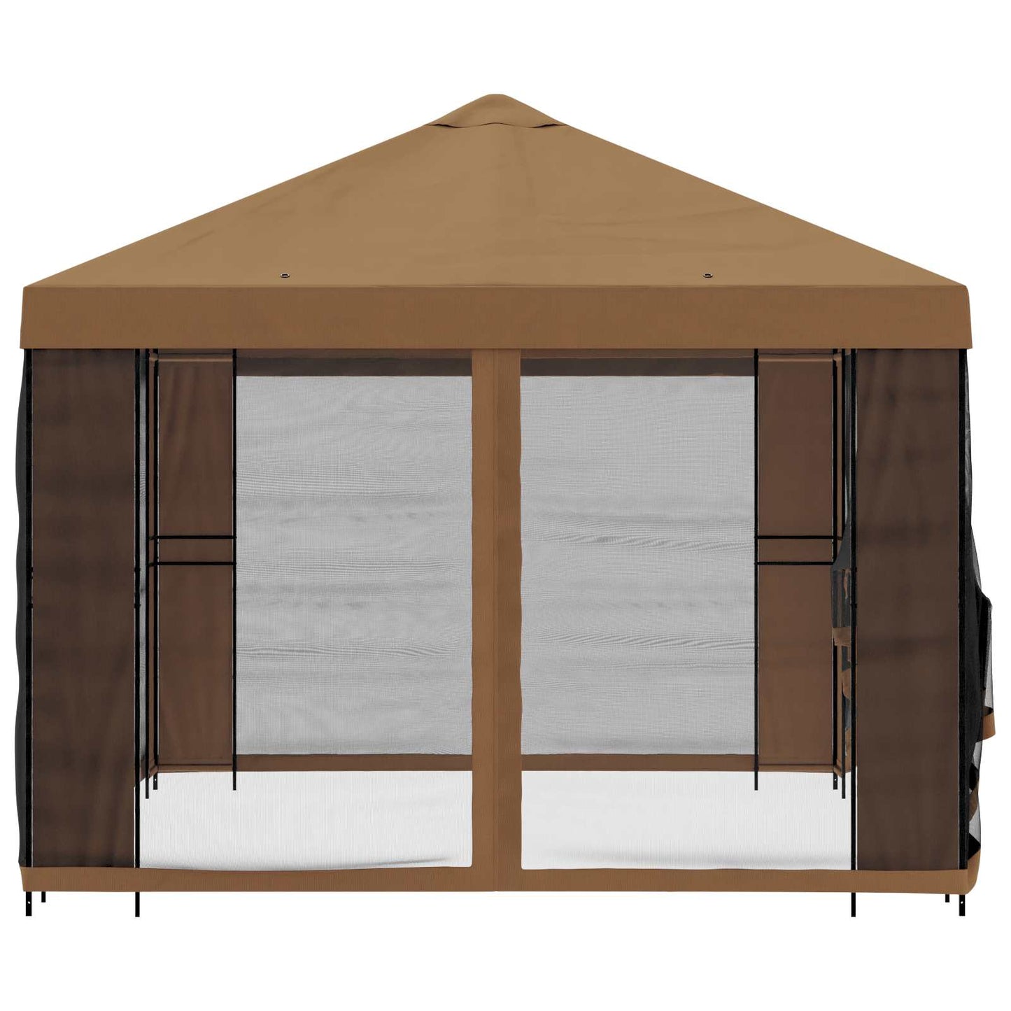 vidaXL Garden Gazebo with Sidewalls 4 x 3 m Beige Polyester and Steel