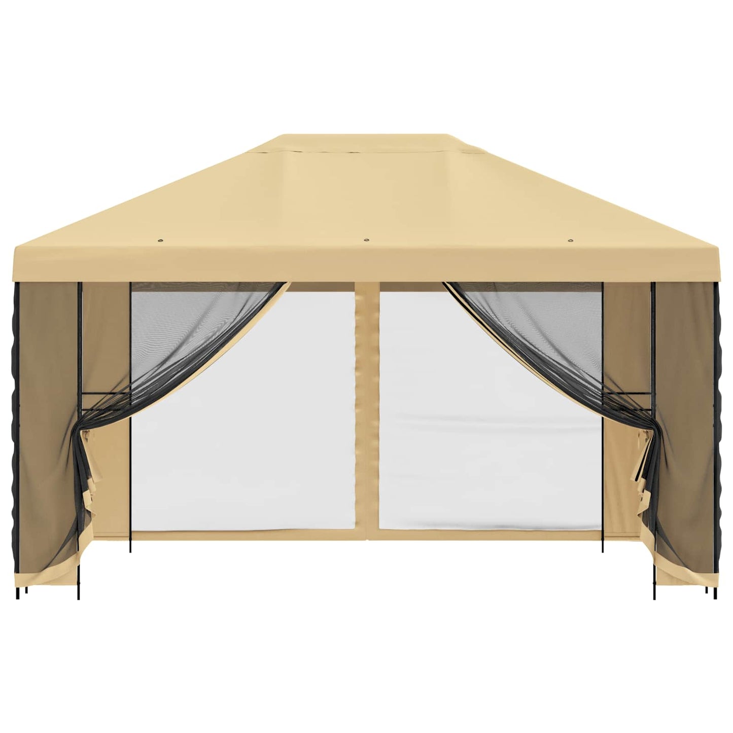 vidaXL Garden Gazebo with Sidewalls 4 x 3 m Cream Polyester and Steel