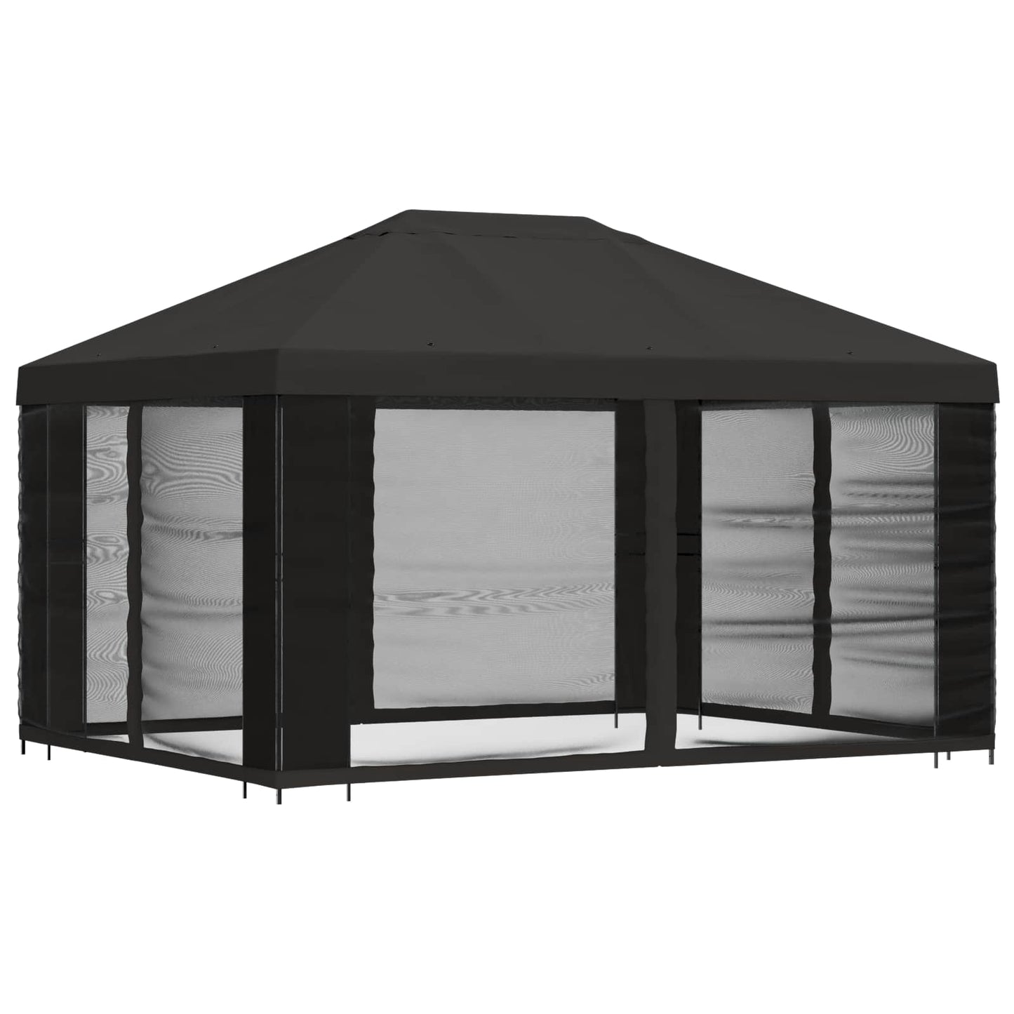 vidaXL Garden Gazebo with Sidewalls 4 x 3 m Anthracite