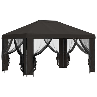 vidaXL Garden Gazebo with Sidewalls 4 x 3 m Anthracite