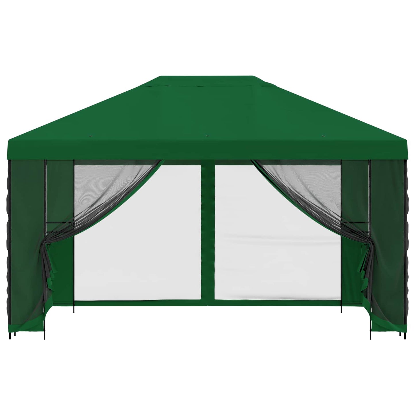 vidaXL Garden Gazebo with Sidewalls 4 x 3 m Green Polyester and Steel