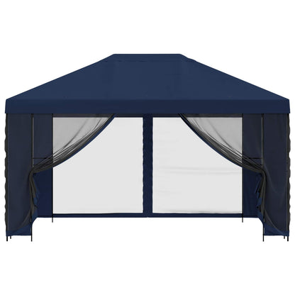 vidaXL Garden Gazebo with Sidewalls 4 x 3 m Blue Polyester and Steel