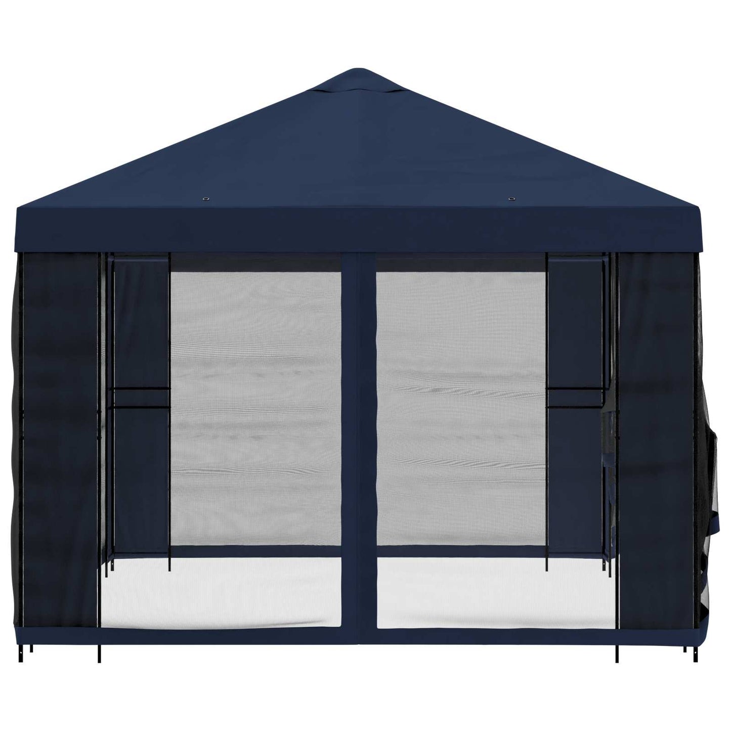 vidaXL Garden Gazebo with Sidewalls 4 x 3 m Blue Polyester and Steel