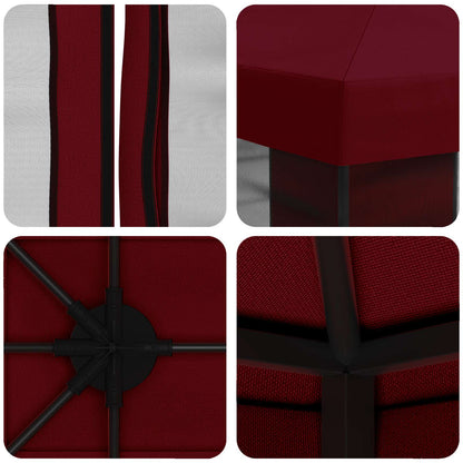 vidaXL Garden Gazebo with Sidewalls 4 x 3 m Burgundy