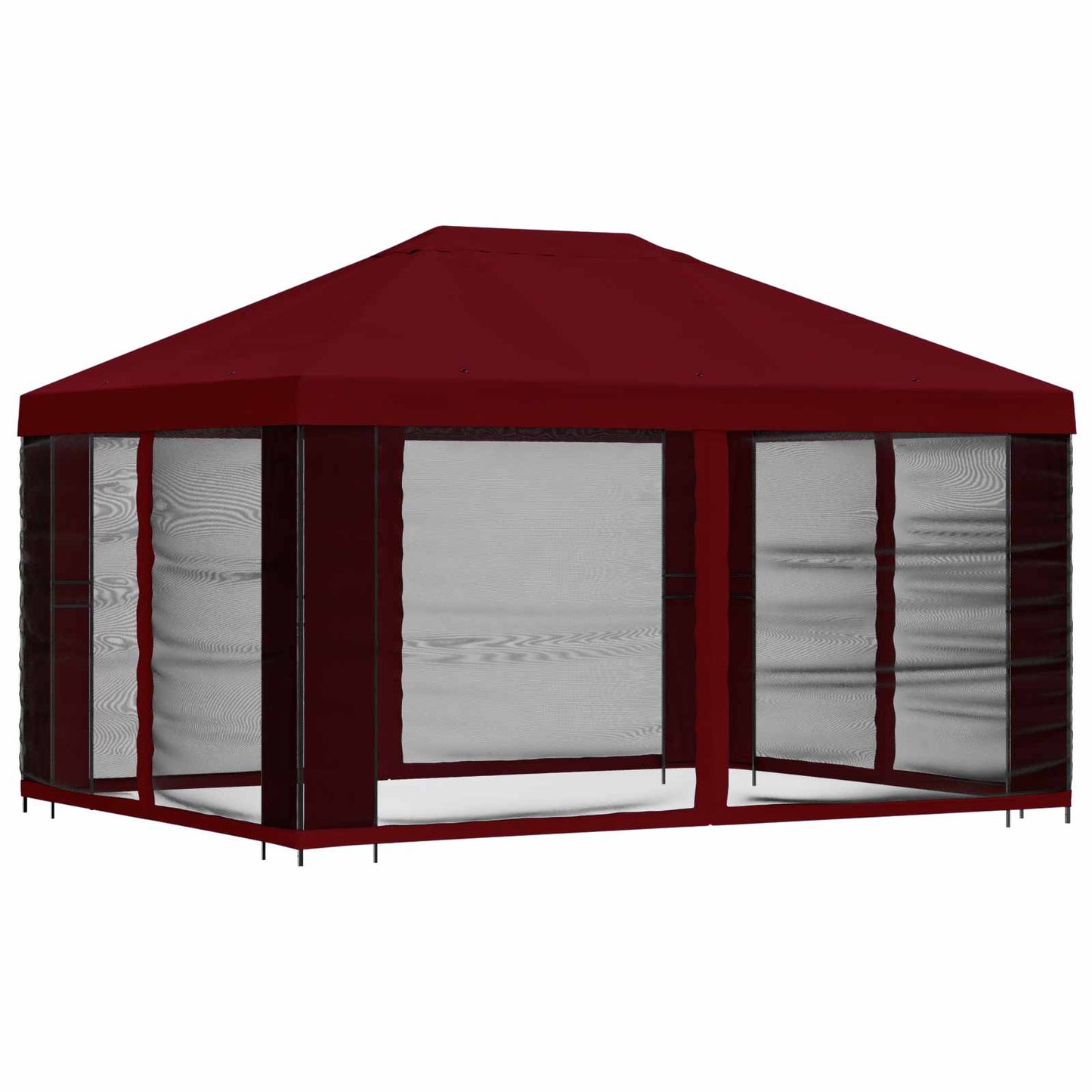 vidaXL Garden Gazebo with Sidewalls 4 x 3 m Burgundy